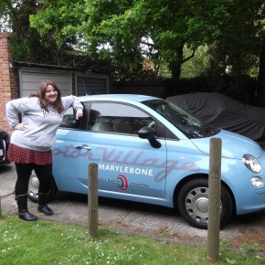 Driving the little blue&nbsp;baby