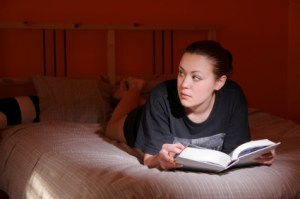 Readin in the bedroom