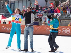 eddie-the-eagle-taron-egerton-hugh-jackman-set-photo